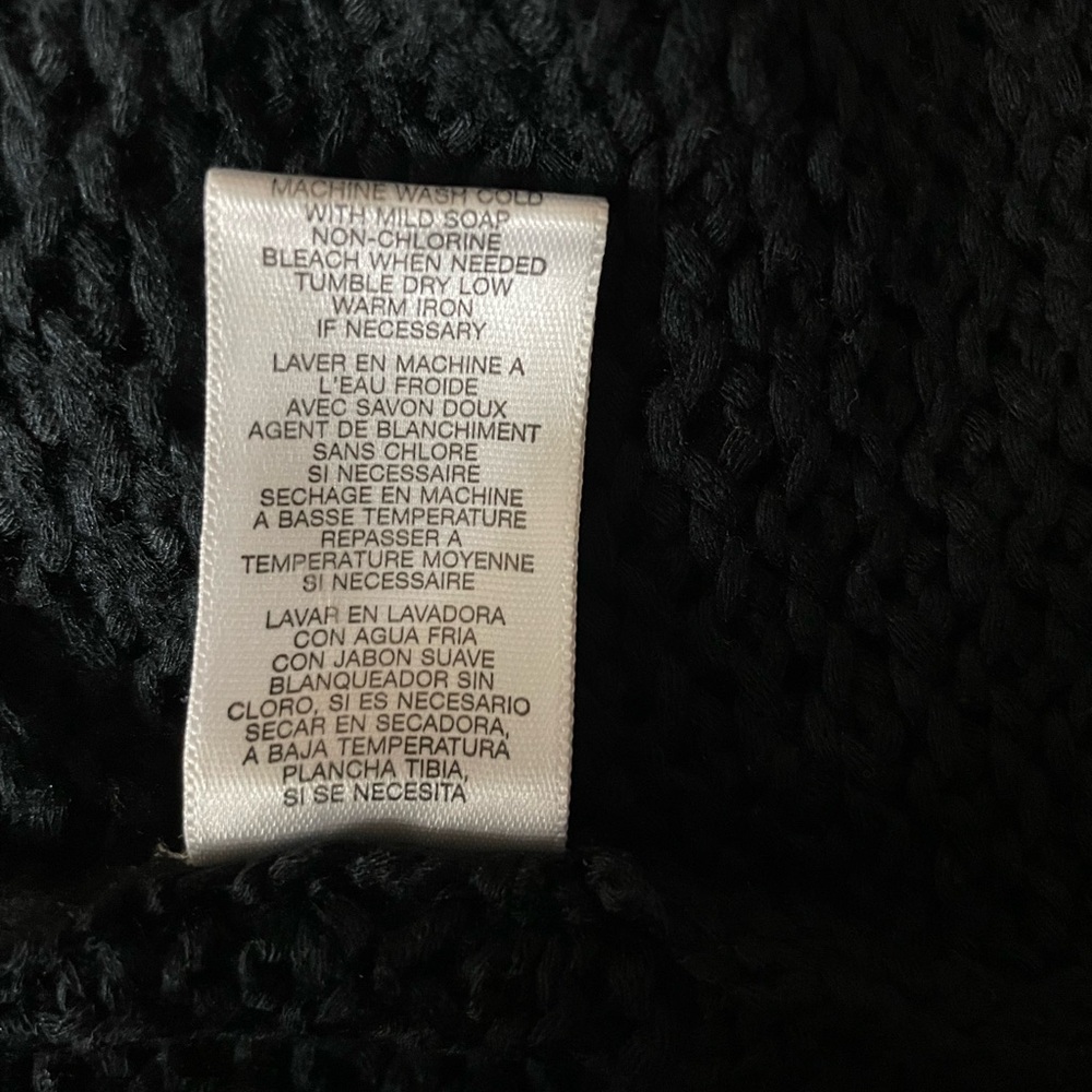 Michael Kors Black V-Neck Open Knit Sweater - Picture 5 of 5